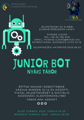 Juniorbot nyári tábor 2023-ban is!